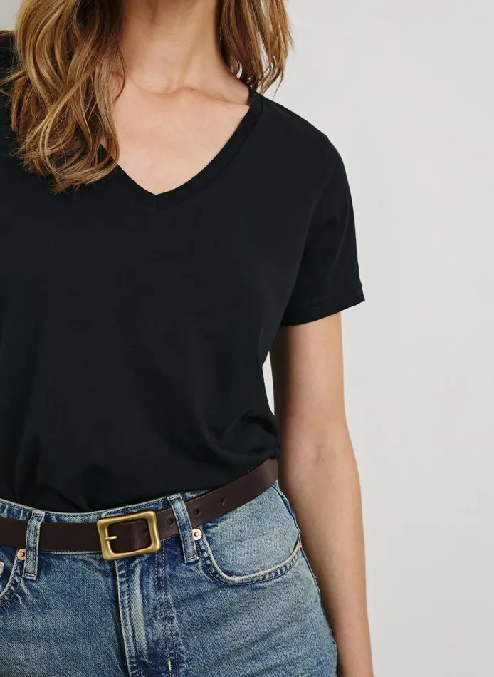 Rails Tees and Tanks Women CLASSIC V NECK TSHIRT Black