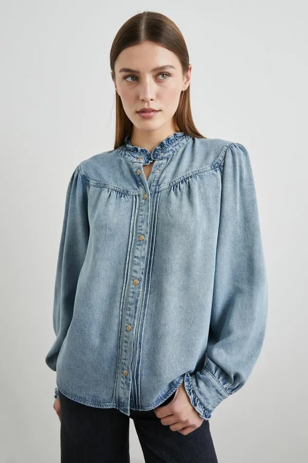 Rails Tops Women ALANNA SHIRT Antique Indigo