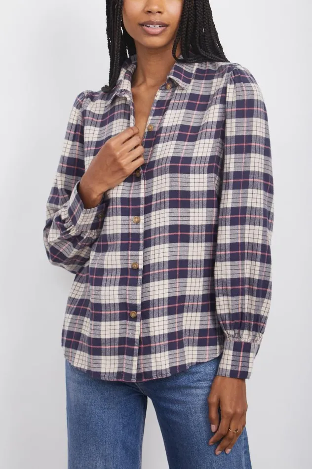 Rails Tops Women ANGELICA SHIRT Almond Pink Navy