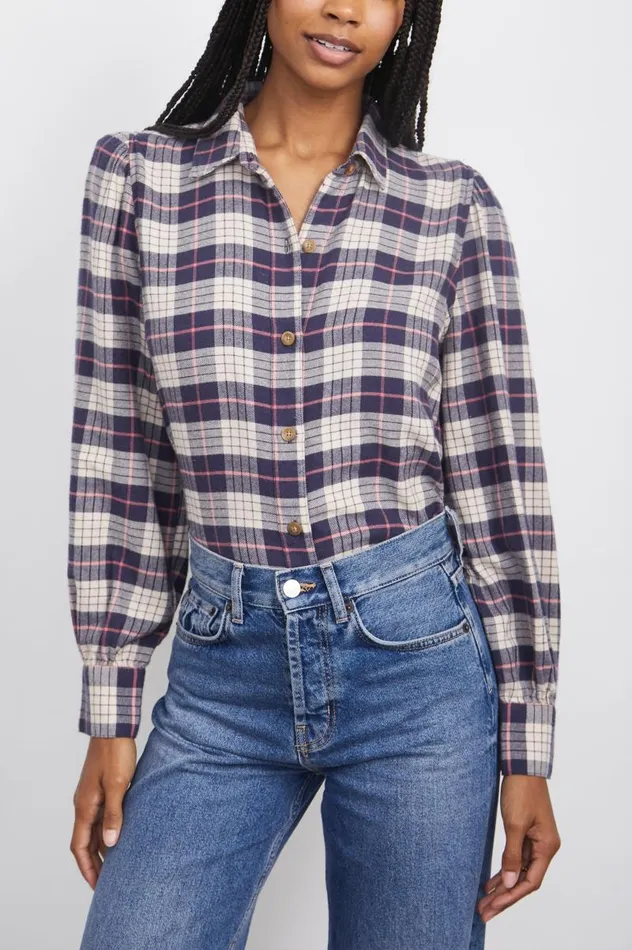 Rails Tops Women ANGELICA SHIRT Almond Pink Navy