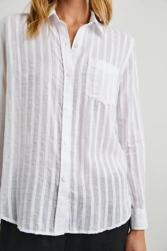 Rails Tops Women CHARLI SHIRT White Shadow Stripe