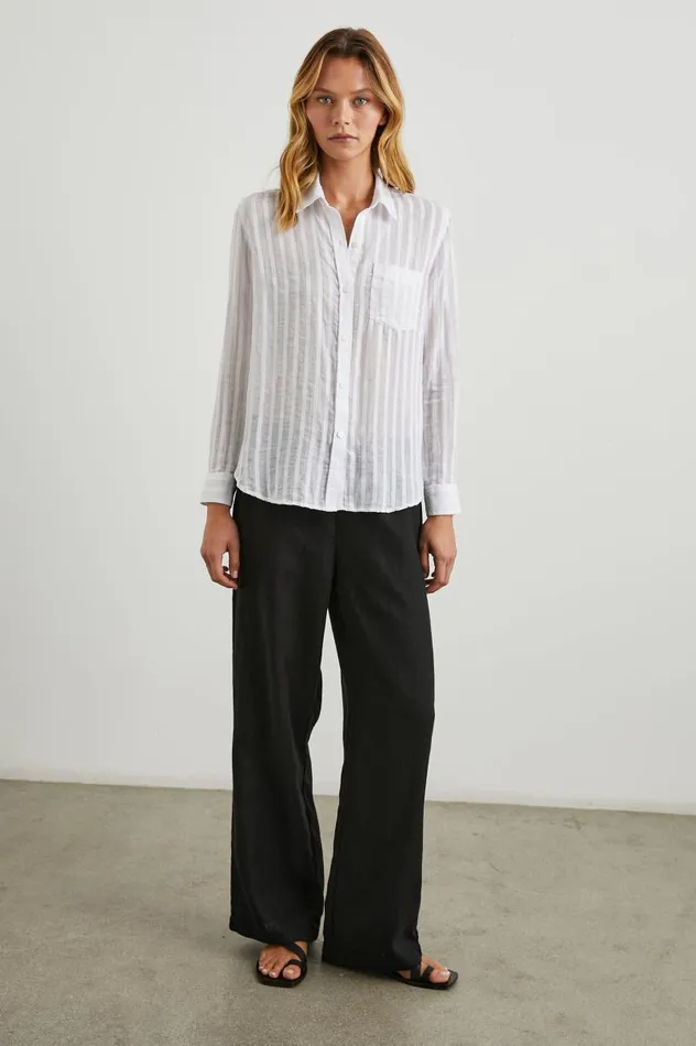 Rails Tops Women CHARLI SHIRT White Shadow Stripe