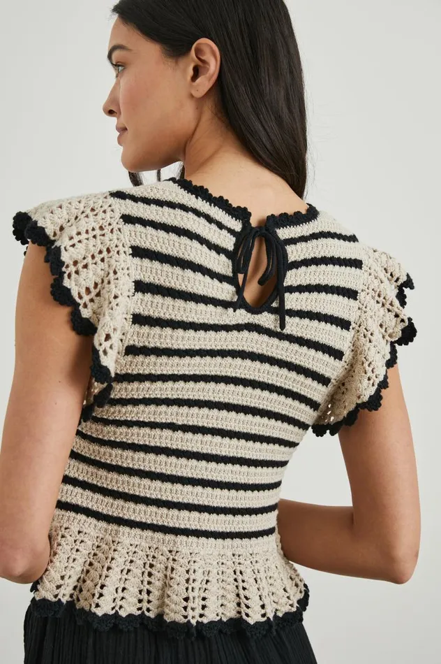 Rails Tops Women COEN TOP Oatmeal Black