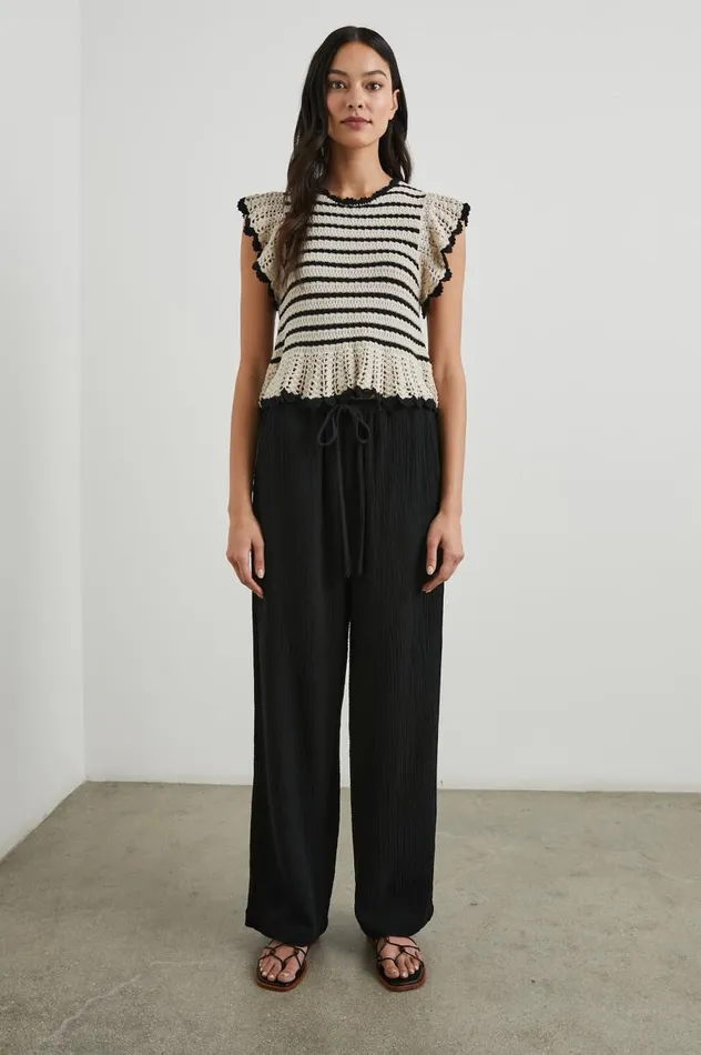 Rails Tops Women COEN TOP Oatmeal Black