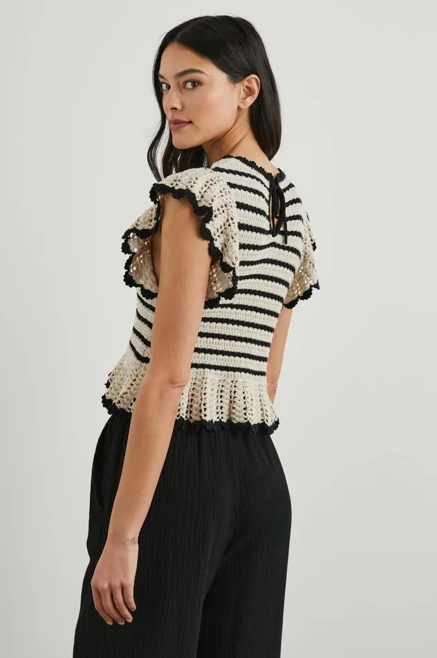 Rails Tops Women COEN TOP Oatmeal Black