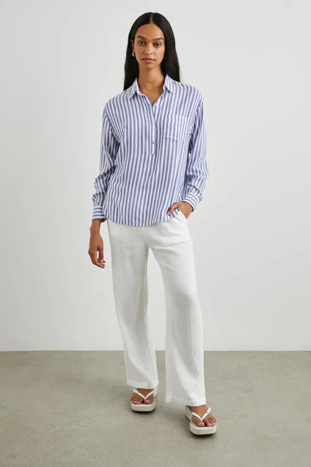 Rails Tops Women ELLE SHIRT Blue White Stripe