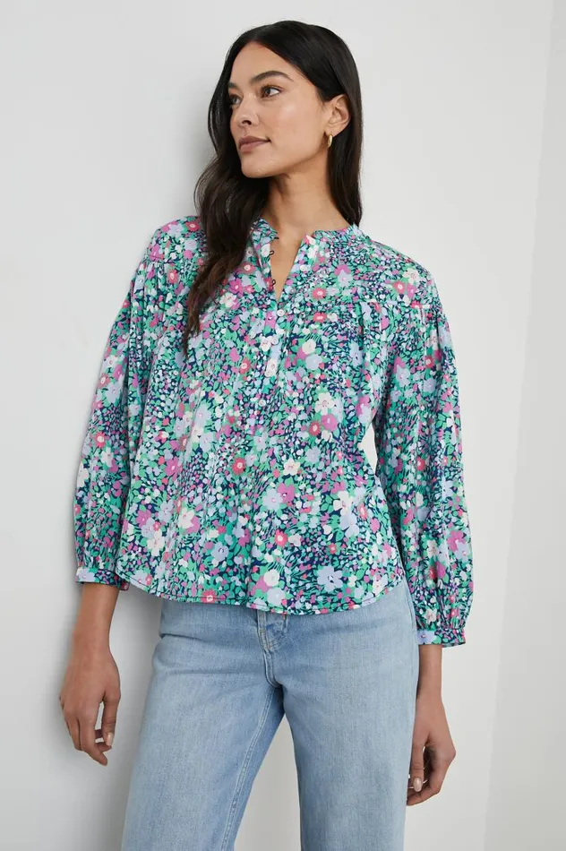 Rails Tops Women ELLISON TOP Navy Leilani Floral