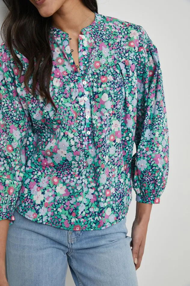 Rails Tops Women ELLISON TOP Navy Leilani Floral