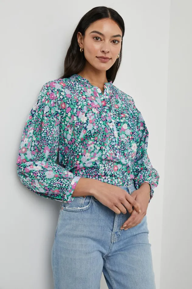 Rails Tops Women ELLISON TOP Navy Leilani Floral