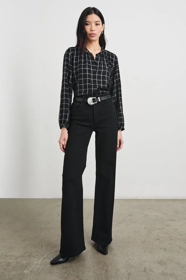 Rails Tops Women ELOISE SHIRT Silver Charcoal Onyx