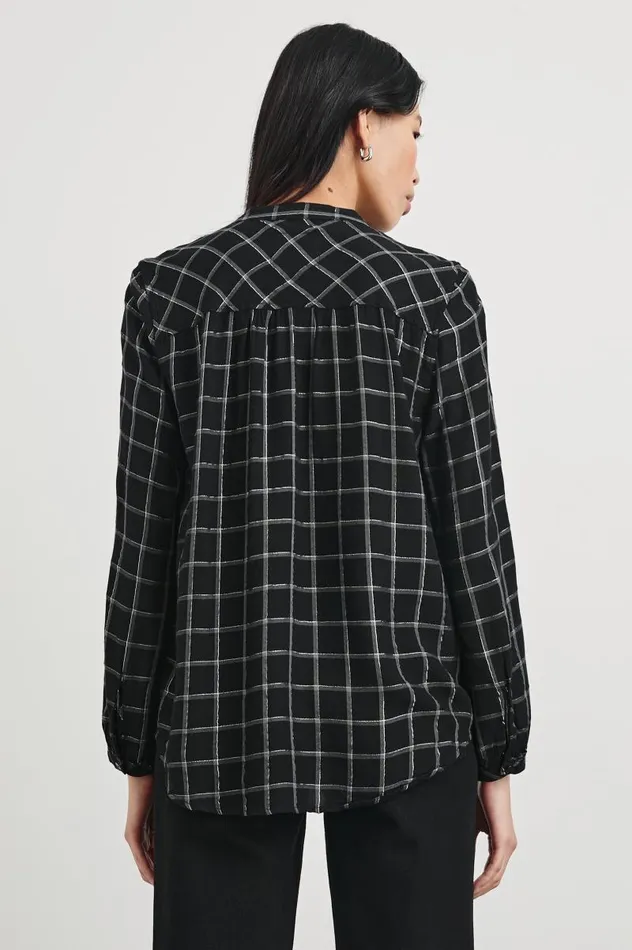 Rails Tops Women ELOISE SHIRT Silver Charcoal Onyx