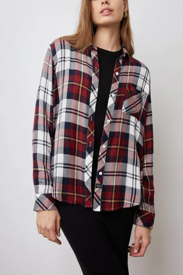 Rails Tops Women HUNTER SHIRT Merlot Navy Gold