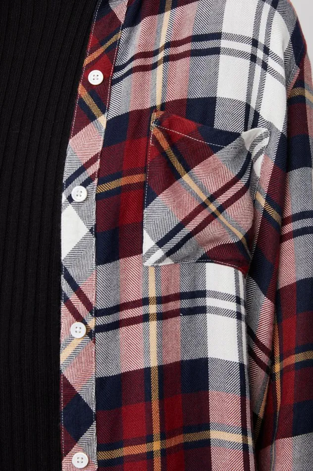 Rails Tops Women HUNTER SHIRT Merlot Navy Gold