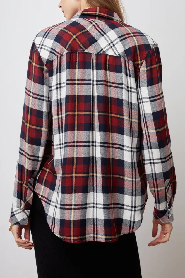 Rails Tops Women HUNTER SHIRT Merlot Navy Gold