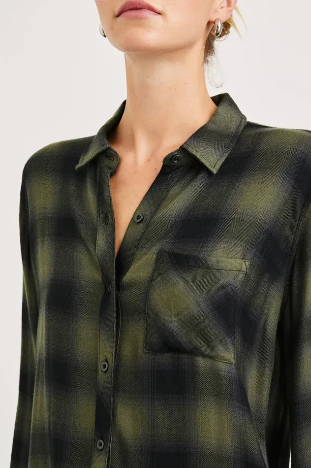 Rails Tops Women HUNTER SHIRT Olive Shadow Onyx