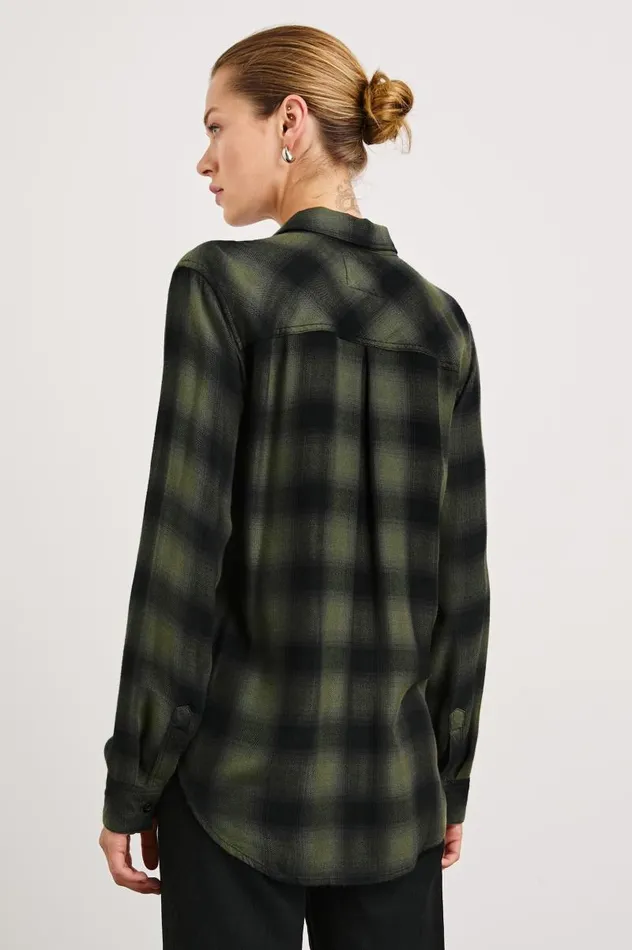 Rails Tops Women HUNTER SHIRT Olive Shadow Onyx