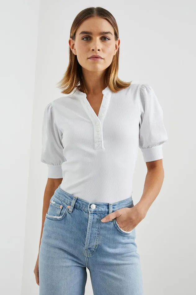 Rails Tops Women JEWEL TOP White Rib