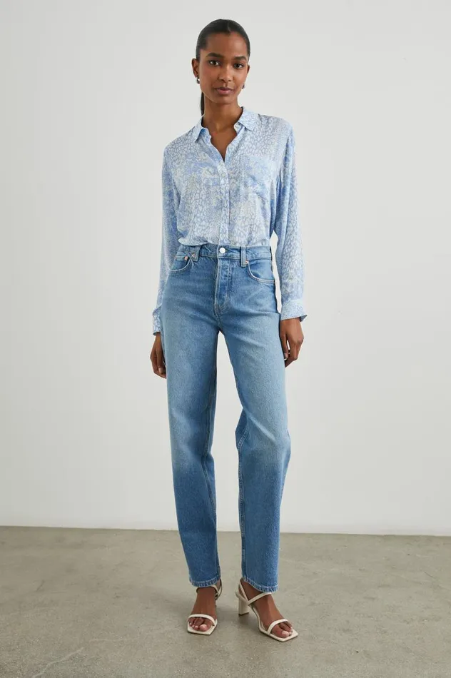 Rails Tops Women JOSEPHINE SHIRT Aqua Mixed Animals