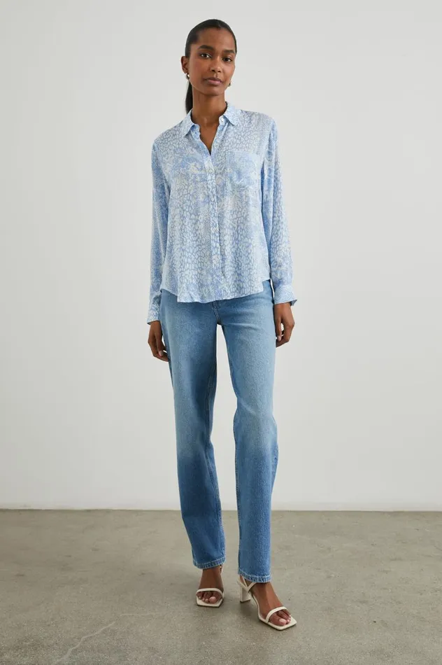 Rails Tops Women JOSEPHINE SHIRT Aqua Mixed Animals