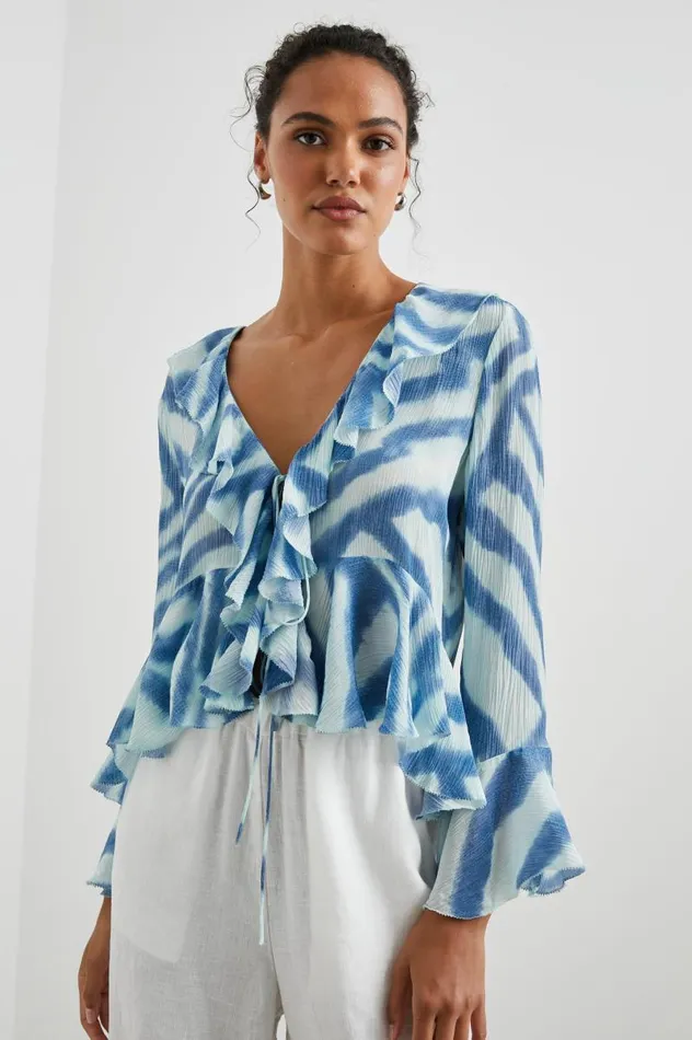 Rails Tops Women NICOLETTA TOP Blue Watercolor Stripes