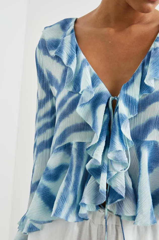 Rails Tops Women NICOLETTA TOP Blue Watercolor Stripes