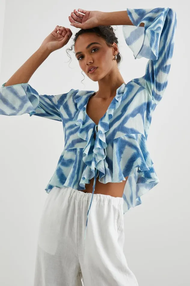 Rails Tops Women NICOLETTA TOP Blue Watercolor Stripes