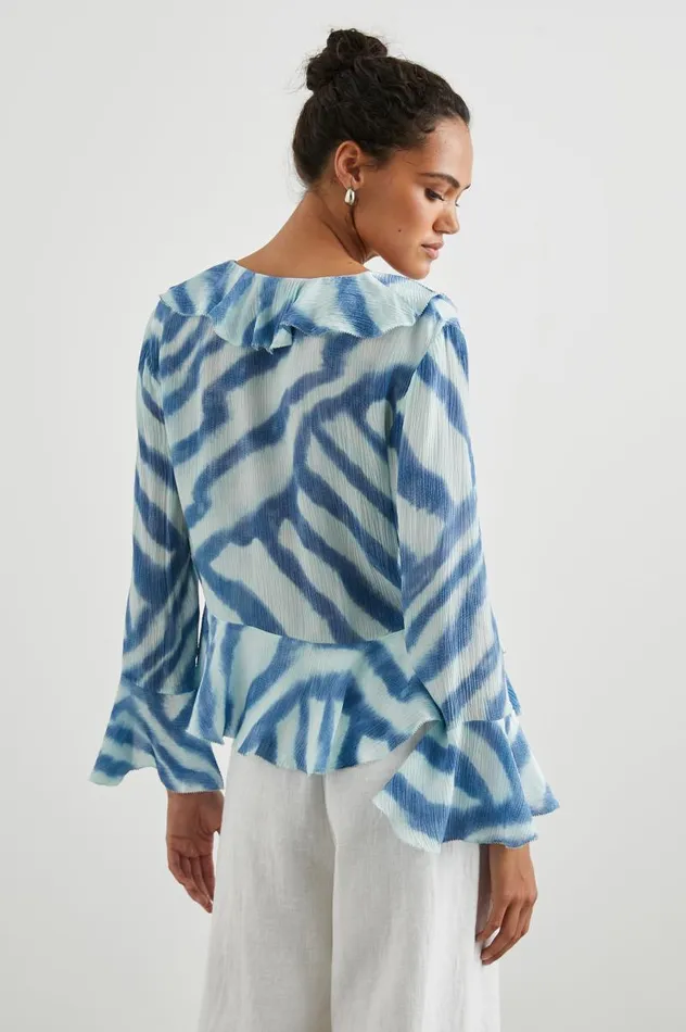 Rails Tops Women NICOLETTA TOP Blue Watercolor Stripes