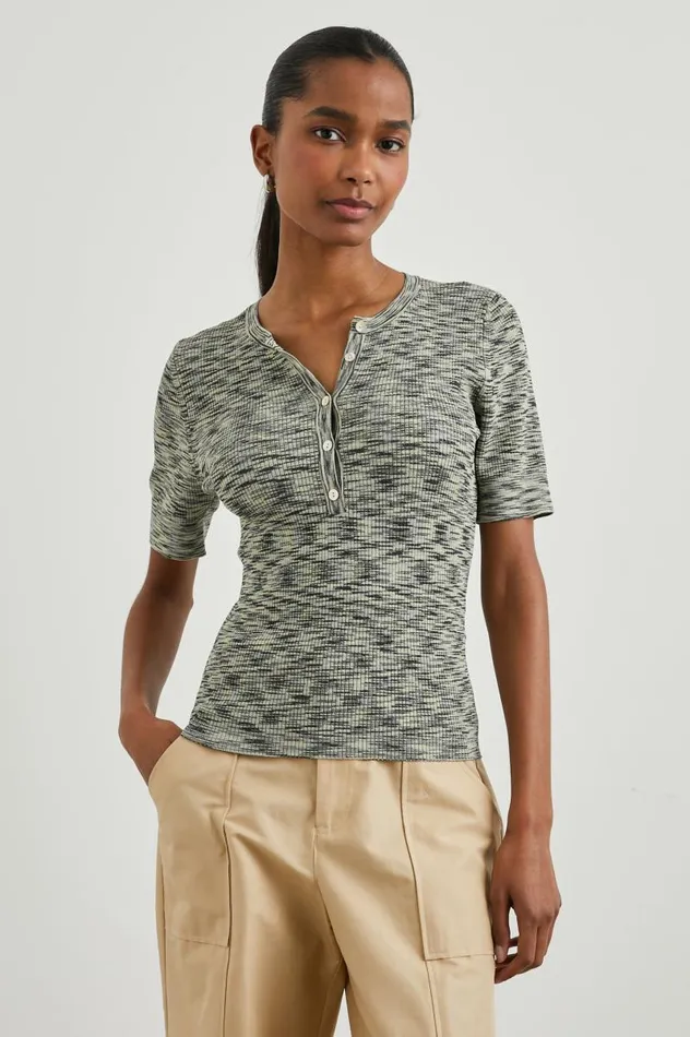 Rails Tops Women TONI TOP Mint Navy Space Dye