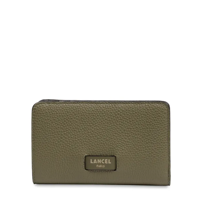 Rectangular Zip Compact Wallet Dark Khakidark Khaki Women Lancel Wallet