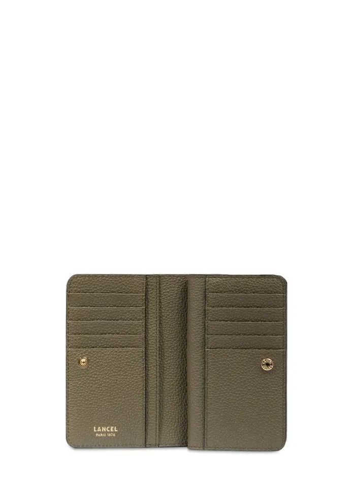 Rectangular Zip Compact Wallet Dark Khakidark Khaki Women Lancel Wallet
