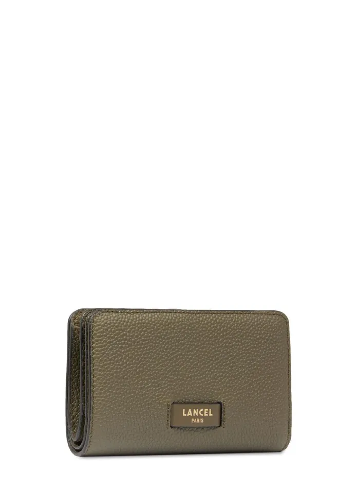 Rectangular Zip Compact Wallet Dark Khakidark Khaki Women Lancel Wallet
