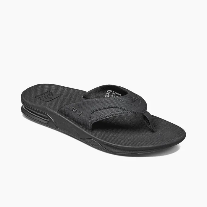 Reef Flip Flops Men Fanning All Black