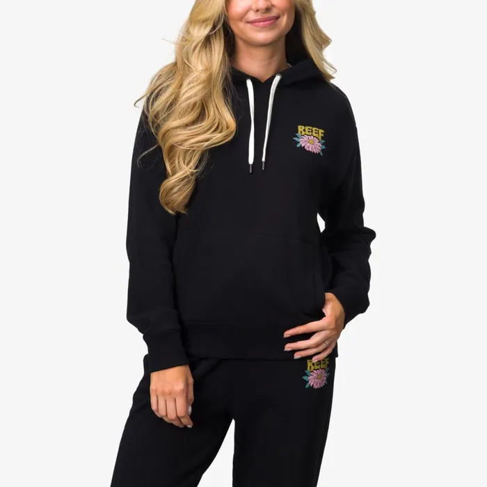 Reef Hoodies Sweaters and Jackets Women Josie Pullover Hoodie Caviar Reef Hoodies Sweaters and Jackets Women Josie Pullover Hoodie Caviar