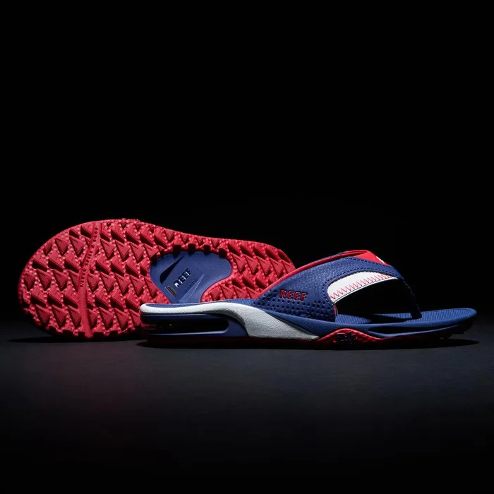 Reef Sandals Men Fanning Pregame Redwhiteblue Reef Sandals Men Fanning Pregame Redwhiteblue