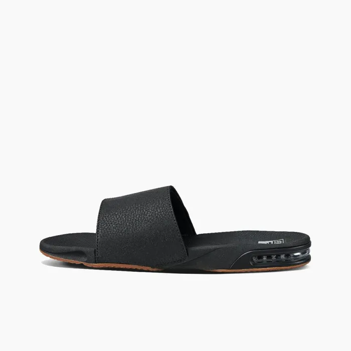 Reef Sandals Men Fanning Slide Blacksilver Reef Sandals Men Fanning Slide Blacksilver