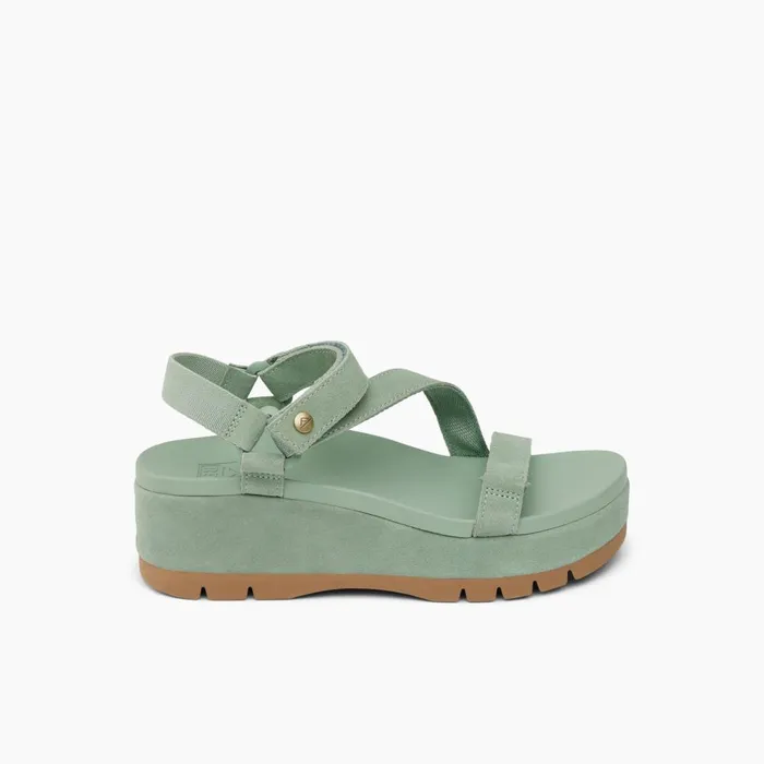 Reef Sandals Women Vista Higher Luna Frosty Suede