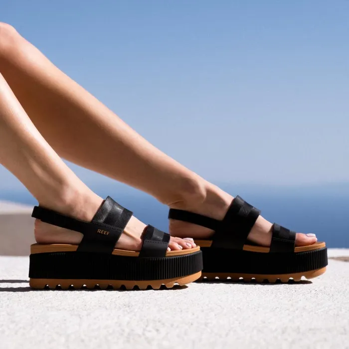 Reef Sandals Women Water Vista Higher Black Cognac Reef Sandals Women Water Vista Higher Black Cognac
