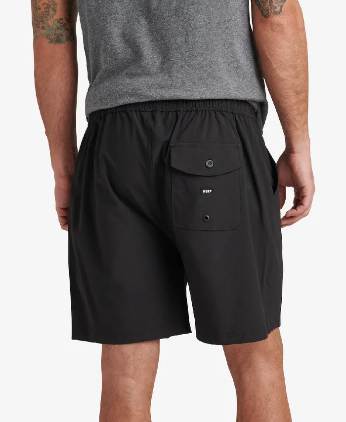 Reef Shorts Boardshorts and Pants Men Fields 17 Elastic Waist Walk Short Caviar Reef Shorts Boardshorts and Pants Men Fields 17 Elastic Waist Walk Short Caviar