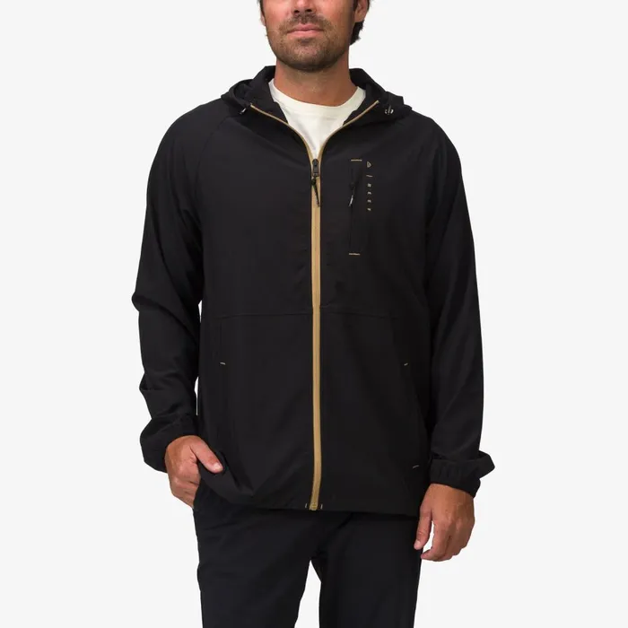 Reef Surf Shirts and UPF Apparel Men Garvey Upf 40 Full Zip Jacket Caviar
