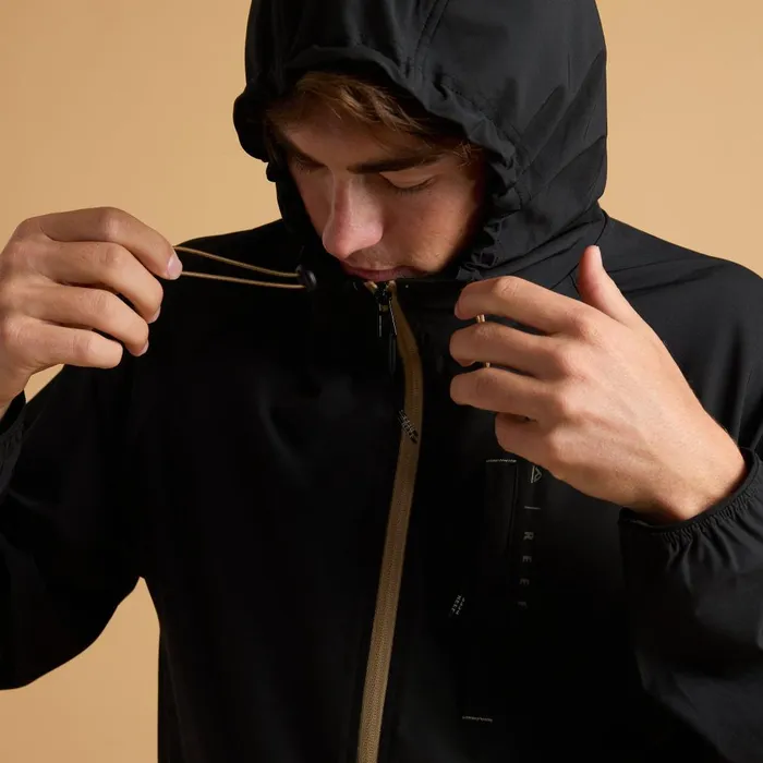 Reef Surf Shirts and UPF Apparel Men Garvey Upf 40 Full Zip Jacket Caviar Reef Surf Shirts and UPF Apparel Men Garvey Upf 40 Full Zip Jacket Caviar