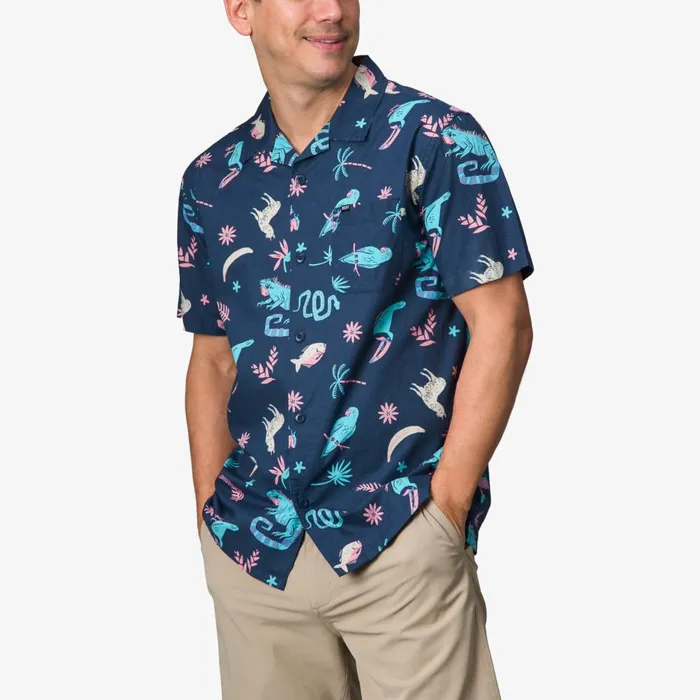 Reef TShirts and Shirts Men Roy Short Sleeve Shirt Insigna Blue