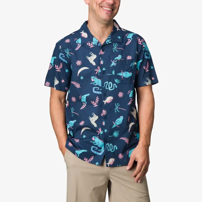 Reef TShirts and Shirts Men Roy Short Sleeve Shirt Insigna Blue Reef TShirts and Shirts Men Roy Short Sleeve Shirt Insigna Blue