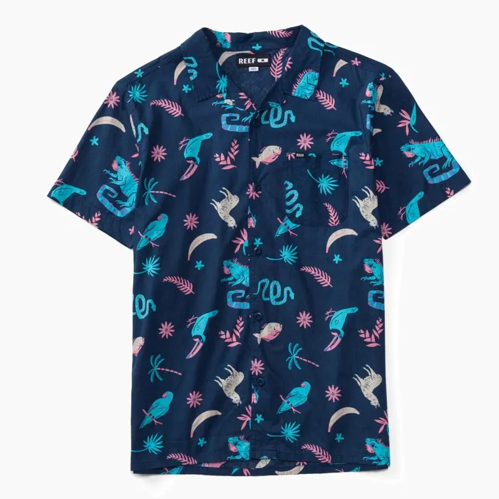 Reef TShirts and Shirts Men Roy Short Sleeve Shirt Insigna Blue Reef TShirts and Shirts Men Roy Short Sleeve Shirt Insigna Blue