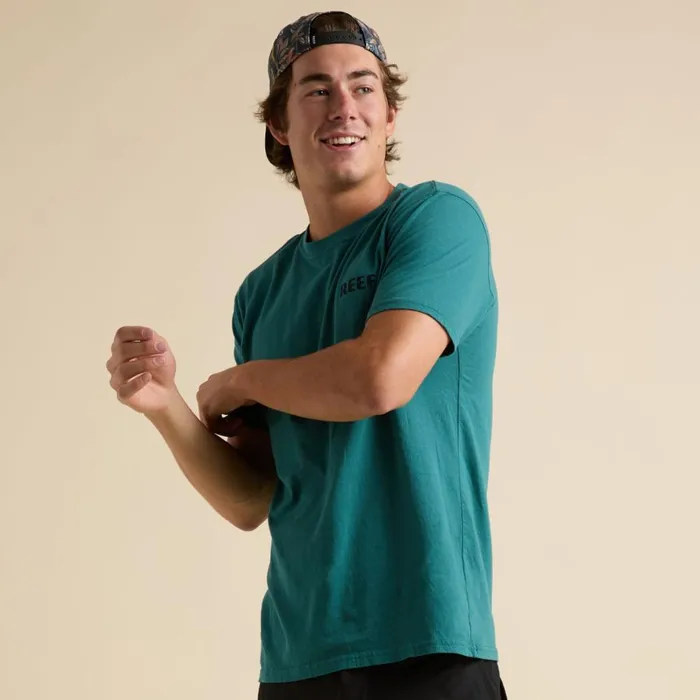 Reef TShirts and Shirts Men Wellie Short Sleeve Tee Mediterranea