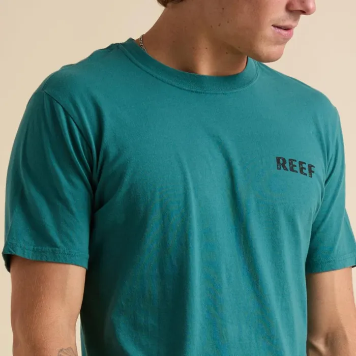 Reef TShirts and Shirts Men Wellie Short Sleeve Tee Mediterranea