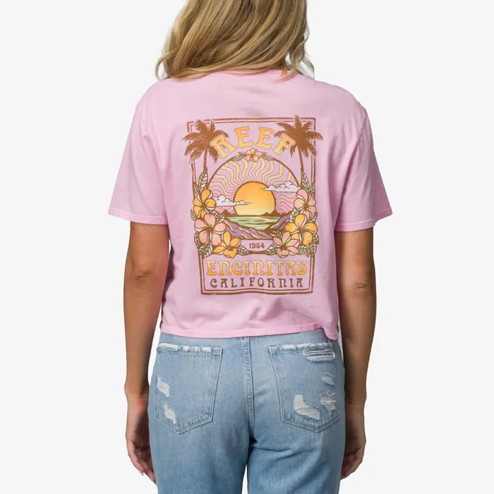 Reef TShirts Tanks and Dresses Women Super Crop Tee Pink
