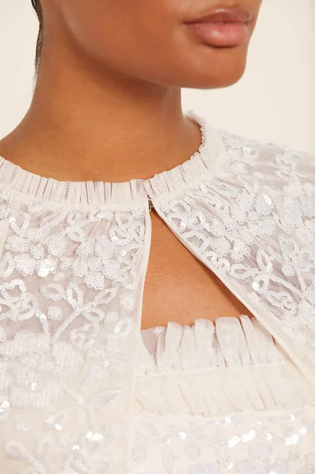 Regal Rose Gloss Short Open Cape Champagne Women Needle and Thread Capes