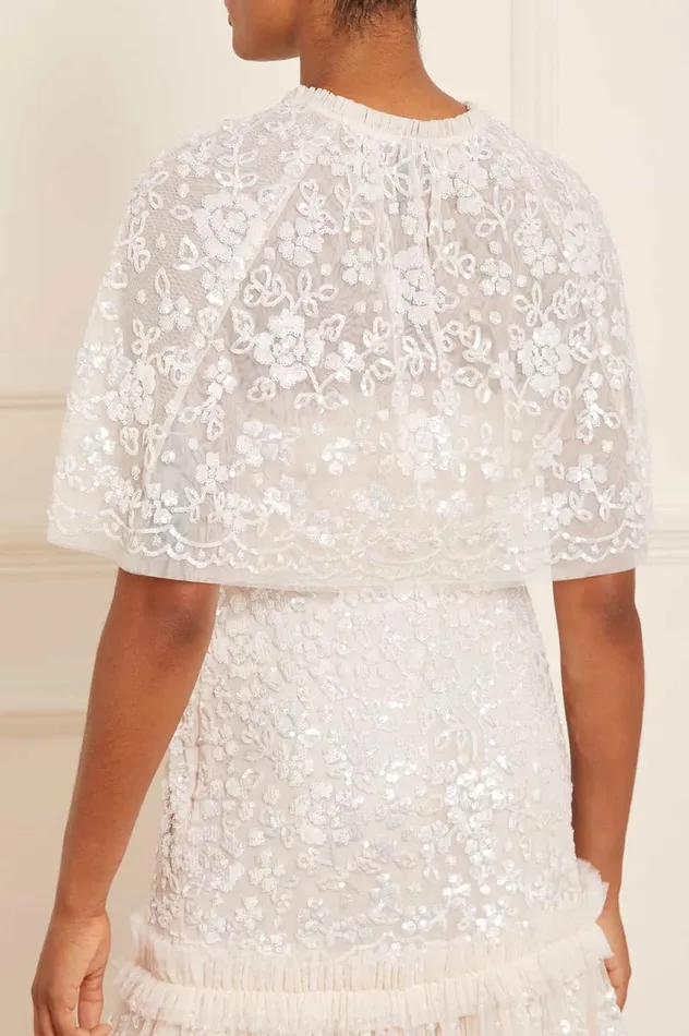 Regal Rose Gloss Short Open Cape Champagne Women Needle and Thread Capes