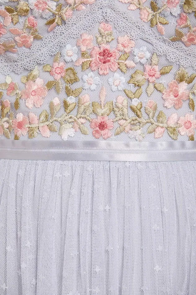 Ribbon Bouquet Bodice Midaxi Dress Blue Women Needle and Thread Dresses