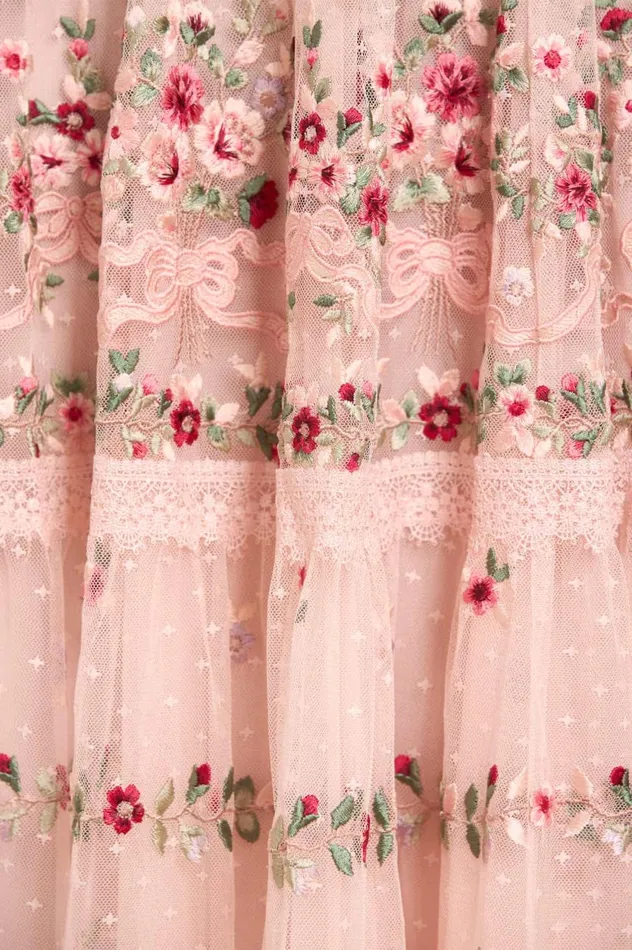 Ribbon Bouquet Midaxi Dress Pink Women Needle and Thread Dresses